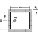 Duravit Rechteck-Duschwanne TEMPANO 900x800x40mm weiß