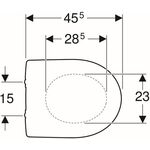 Geberit WC-Sitz RENOVA ohne Absenkautomatik weiß