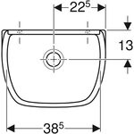 Geberit Ausgussbecken PUBLICA 450x360x335mm, ohne Überlauf weiß