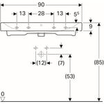 Geberit Waschtisch iCon o Hahnloch mit Überlauf 900x485mm weiß