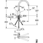 Grohe EH-Spültischbatterie EUROSMART C 1/2Zoll ho Ala ND chr