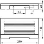 Keuco Echtkristallglasplatte PLAN 210x115mm lose