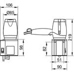 Keuco Haartrockner PLAN m Wandhalterung Edelstahl-finish/schwarz