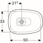 Geberit Aufsatzwaschtisch CITTERIO 560x400mm o ÜL ohne Hahnloch weiß KT