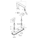 3-Loch Wannenrandarmatur AXOR URQUIOLA DN 15, mit Platte chrom
