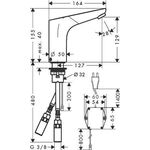HG Elektronik-Waschtischmischer FOCUS DN 15 m Temp.voreinst. Netzans 230 V chr