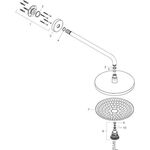 HG Kopfbr RAINDANCE SELECT S 240 2jet DN 15 m Brause 390 EcoSm 9 l/min chrom