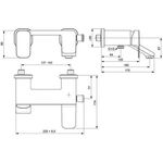 IDS Einhebel-Badearmatur TONIC II AP chrom