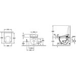 V&B Wand-WC SUBWAY flach, 370x560mm we C+