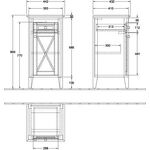 V&B Seitenschrank HOMMAGE 440x850x425mm Ans re Griffe we