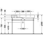 Duravit Möbelwaschtisch VERO m ÜL HLB 1050x490mm 1 Hahnloch weiß WG