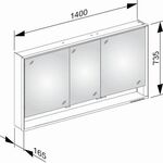 Keuco Spiegelschrank ROYAL LUMOS DALI 1400x735x165mm