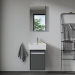 Duravit Waschtischunterbau Ketho 320x400x550mm Ans rechts graphit matt