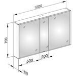 Keuco Spiegelschrank ROYAL MATCH Vorb 1200x700x160mm si-gb-elo A++