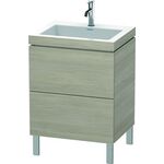 Duravit Waschtischunterbau L-CUBE m WT Vero Air 698x600x480mm 1 HL pi silv