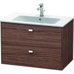 Duravit Waschtischunterbau BRIOSO Griffe chr 553x820x479mm nussbaum dunkel