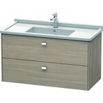 Duravit Waschtischunterbau BRIOSO Griffe chrom 563x1020x469mm pine silver