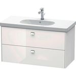 Duravit Waschtischunterbau BRIOSO Griffe chr 563x1020x469mm weiß hochglanz