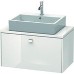Duravit Konsolenunterschrank BRIOSO Griff chrom 442x820x480mm weiß hochglanz
