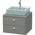 Duravit Konsolenunterschrank BRIOSO Griffe chrom 442x620x550mm basalt matt