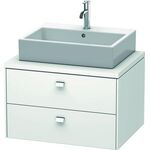 Duravit Konsolenunterschrank BRIOSO Griffe chrom 442x720x550mm weiß matt