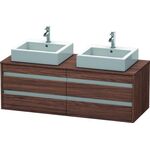 Duravit Waschtischunterbau KETHO 550x1400x496mm nussbaum dunkel