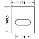 Duravit Betätigungsplatte DURASYSTEM A1 130x150mm f Urinal KS chrom hochglanz