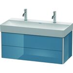 Duravit Waschtischunterbau XSQUARE 397x984x460mm stone blue hochglanz