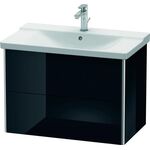 Duravit Waschtischunterbau XSQUARE 565x810x473mm schwarz hochglanz