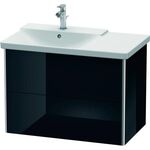 Duravit Waschtischunterbau XSQUARE Be links 565x810x473mm schwarz hochglanz
