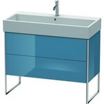 Duravit Waschtischunterbau XSQUARE 731x984x460mm stone blue hochglanz
