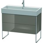 Duravit Waschtischunterbau XSQUARE 731x984x460mm flannel grey hochglanz