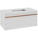 V&B Waschtischunterschrank VENTICELLO 957x436x502mm Griff Copper White Wood