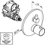 Kludi WF u Br.-Therm.arm. O-CEAN/ZENTA UP chr