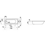 Laufen Einbau-Badewanne LAUFEN PRO 1700x700mm weiß