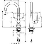HG Einhebel-Spültischmischer 220 TALIS S DN 15 mit Schwenkauslauf Edelstahl-Opti