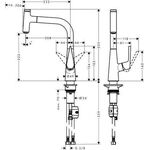 HG Einhebel-Spültischmischer 220 TALIS S DN 15, mit Ausziehauslauf chrom