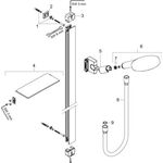 HG Br.set RAINDANCE Sel S 120 3jet/Unica 125mm Bsta 90cm chrom 9 l/min EcoSmart