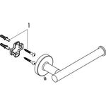 HG Papierrollenhalter Logis Universal ohne Deckel, Wandmontage chrom
