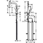 HG Einhebel-Spültischmischer 220 TALIS S DN 15, mit sBox, Ausziehbrause chrom