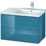 Duravit Waschtischunterbau L-CUBE 820x481x555mm stone blue hochglanz