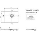 V&B Duschwanne SQUARO INFINITY R-eck1000x800x40mm anthrazit