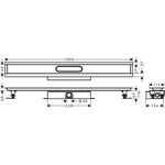 HG Komplettset uBox universal für Duschrinnen Fertigsets, flach 1000mm