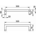 Keuco Haltegriff EDITION 90 SQUARE vc Breite 320mm