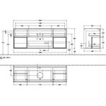 V&B Waschtischunterschrank FINION 1000x603x501mm Regal glos. wh glos. wh