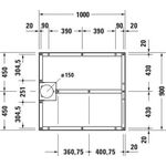 Duravit Fußgestell für Duschwanne 1000x900mm