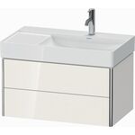 Duravit Waschtischunterbau XSQUARE 397x784x460mm 2 Schubk weiß hochglanz