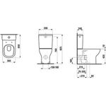 Laufen Stand-WC Kombination LUA tief 360x650mm Ab wa oder senkrecht weiß