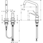 2-L Einhebel-Spültischmischer AXOR CITTE DN 15 polished gold optic