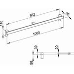 Keuco Haltegriff AXESS silber-eloxiert 1000mm